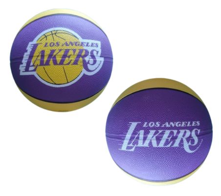 (Mis 1) Mini Ball NBA Basket LOS ANGELES LAKERS (Viola-Giallo)…x50
